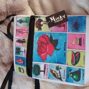 Minky loteria cross body bag